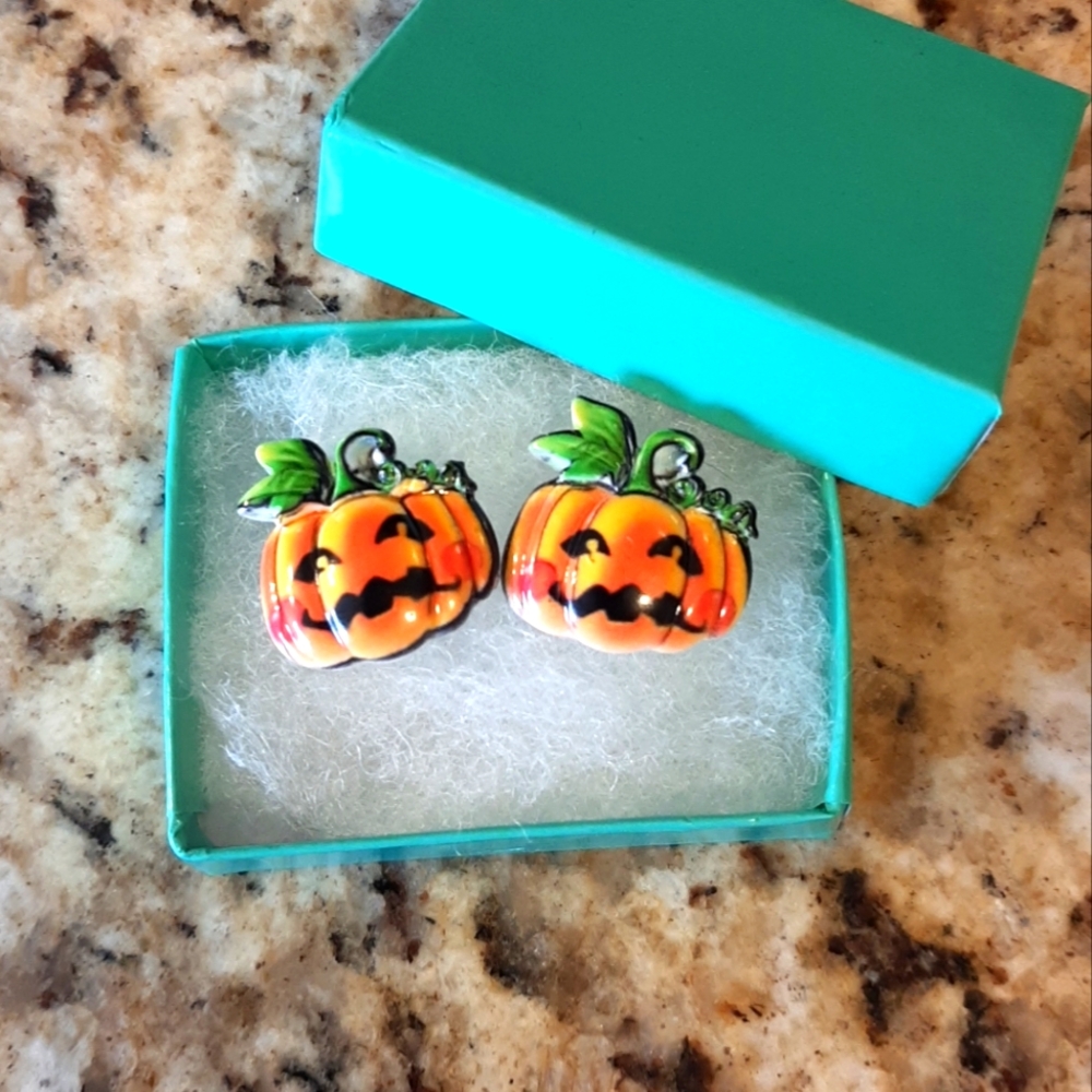 5 For $25.00-  Pumpkin Halloween Earrings